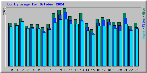 Hourly usage for October 2024