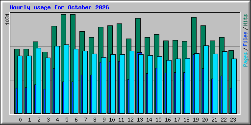 Hourly usage for October 2026